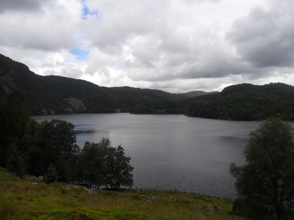 Årrestadvatnet. Utsikt mot Håland og Vigo